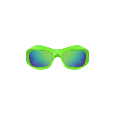 Bottega Veneta Wrap Around Sunglasses — Green