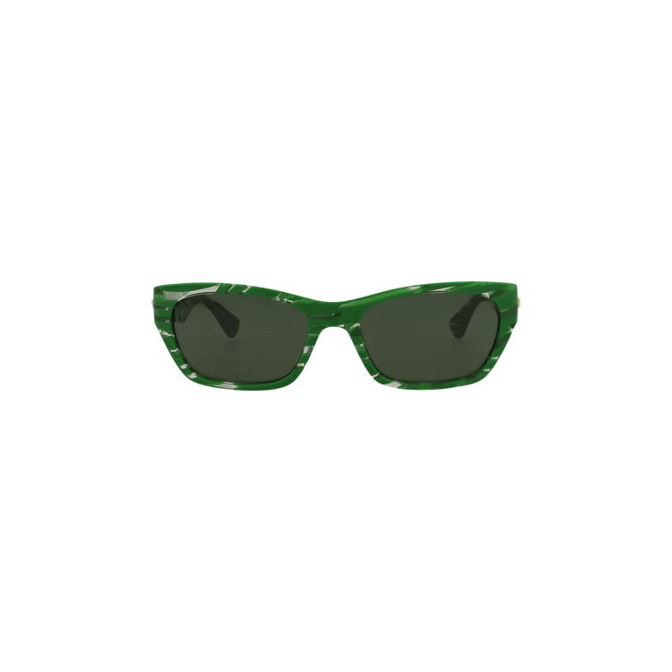 Bottega Veneta Square Sunglasses — Green