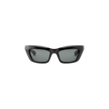 Bottega Veneta Square Sunglasses — Black