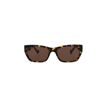 Bottega Veneta Square Sunglasses — Brown