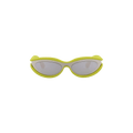 Bottega Veneta Wrap Around Sunglasses — Silver