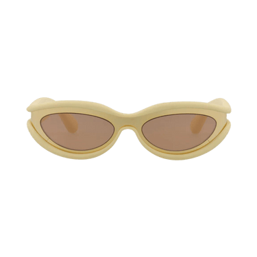 Bottega Veneta Wrap Around Sunglasses — Gold