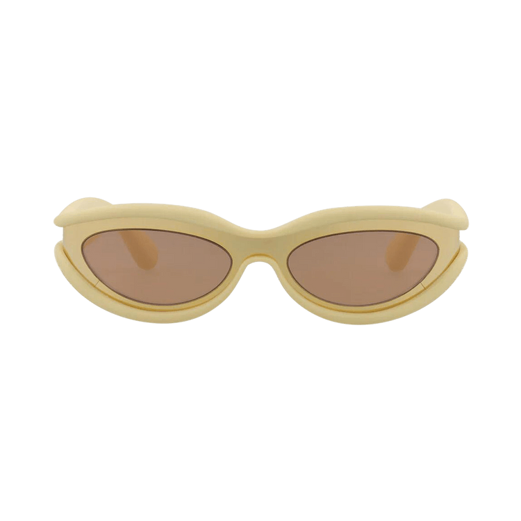 Bottega Veneta Wrap Around Sunglasses — Gold