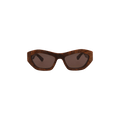 Bottega Veneta Wrap Around Sunglasses — Brown