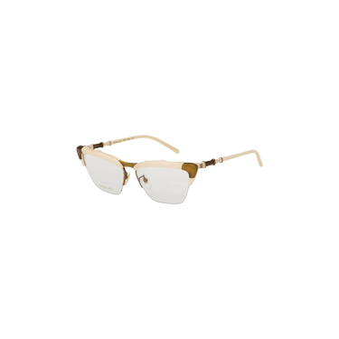 Gucci Semi Rim Cat Eye Sunglasses — White