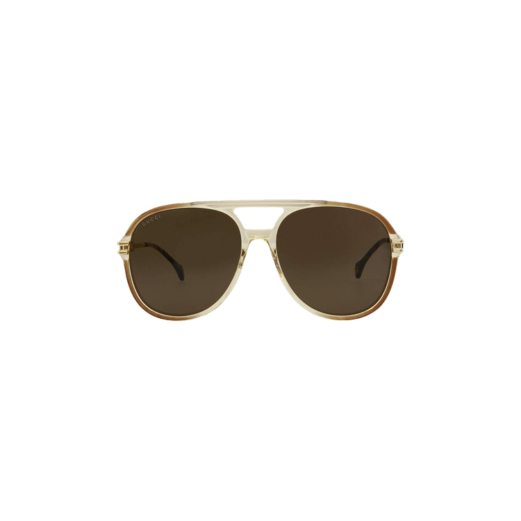 Gucci Aviator Sunglasses — Brown