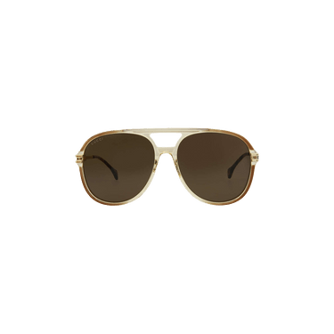 Gucci Aviator Sunglasses — Brown
