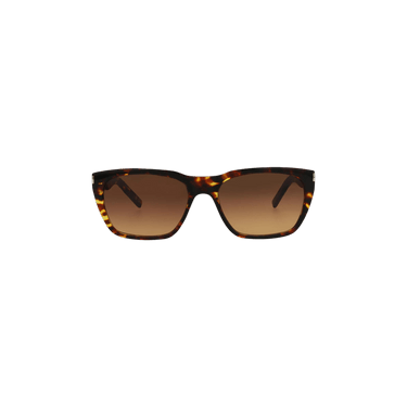 Saint Laurent Square Sunglasses — Brown