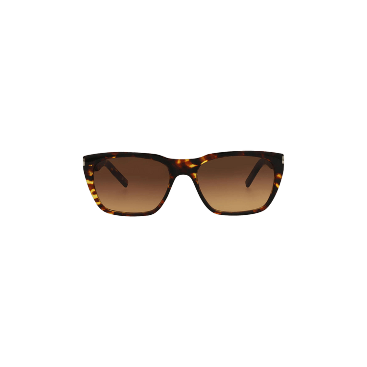 Saint Laurent Square Sunglasses — Brown