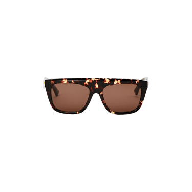 Bottega Veneta Thick Frame Tinted Sunglasses — Brown