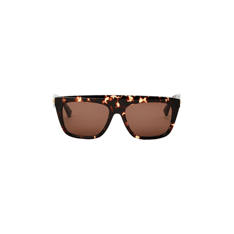 Bottega Veneta Thick Frame Tinted Sunglasses — Brown