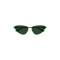 Bottega Veneta Cat Eye Sunglasses — Gold