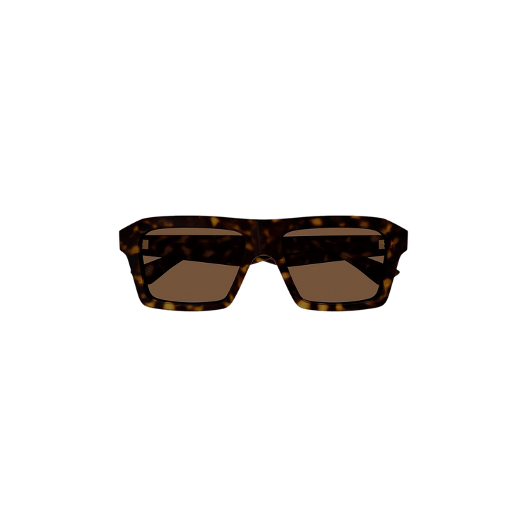 Bottega Veneta Square Sunglasses — Brown