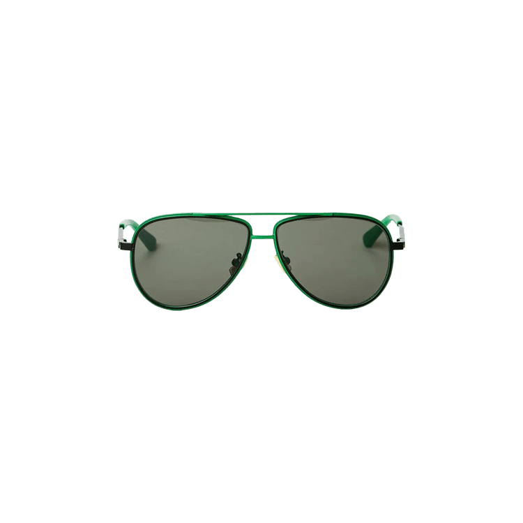 Bottega Veneta Aviator Sunglasses — Green