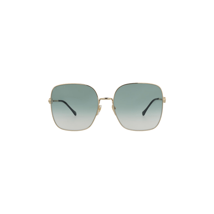 Gucci Square Sunglasses — Gold