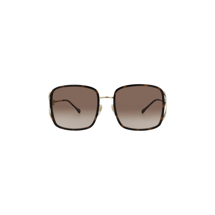 Gucci Square Sunglasses — Brown