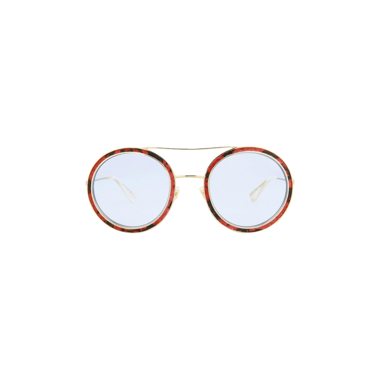 Gucci Round Sunglasses — Red