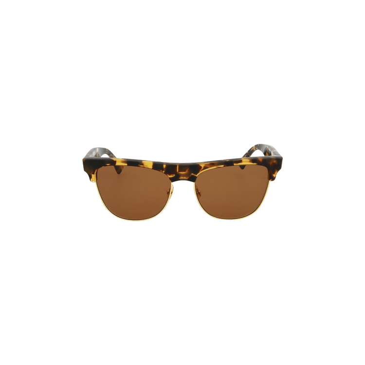 Bottega Veneta Half Frame Sunglasses — Brown