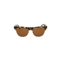 Bottega Veneta Half Frame Sunglasses — Brown