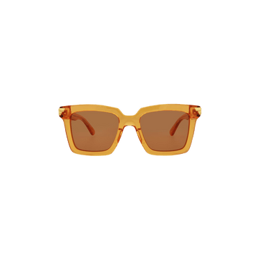 Bottega Veneta Square Sunglasses — Orange