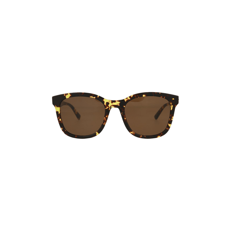 Bottega Veneta Square Sunglasses — Brown