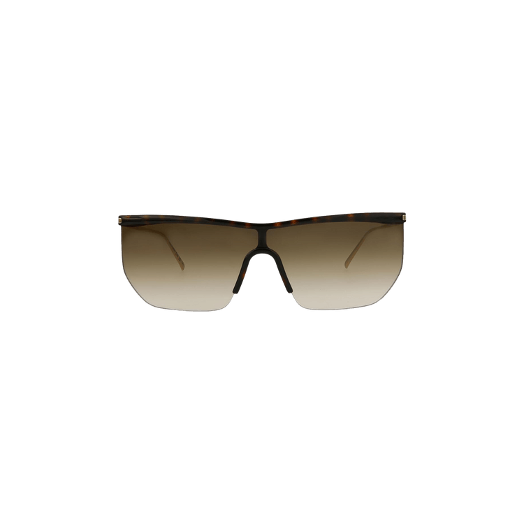 Saint Laurent Mask Sunglasses — Brown