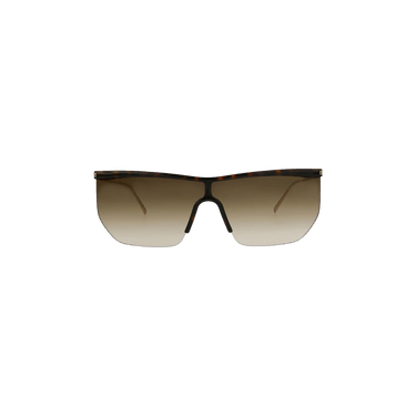 Saint Laurent Mask Sunglasses — Brown
