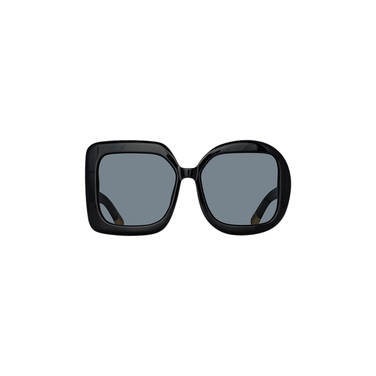 Jacquemus Carre Rond Square Sunglasses — Black