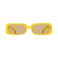 Jacquemus Azzurro Rectangular Sunglasses — Yellow