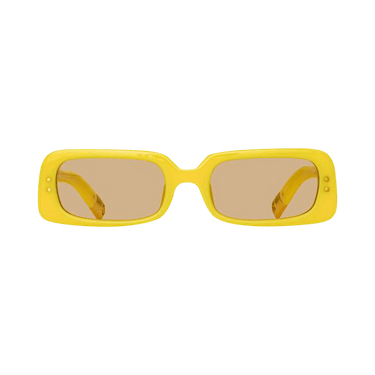 Jacquemus Azzurro Rectangular Sunglasses — Yellow