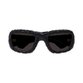 Bottega Veneta Intrecciato Round Sunglasses — Black
