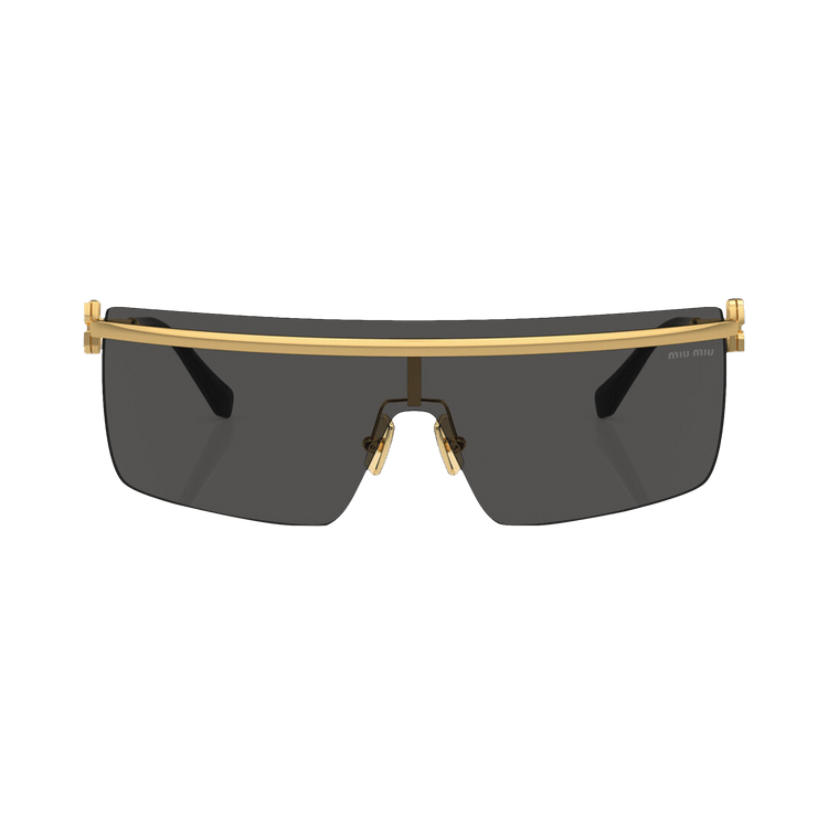 Miu Miu Shield Sunglasses — Gold