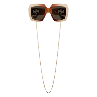 Gucci Square Sunglasses — Brown