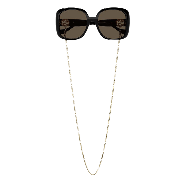 Gucci Square Sunglasses — Black