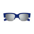 Alexander McQueen Half Frame Sunglasses — Blue