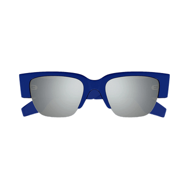 Alexander McQueen Half Frame Sunglasses — Blue