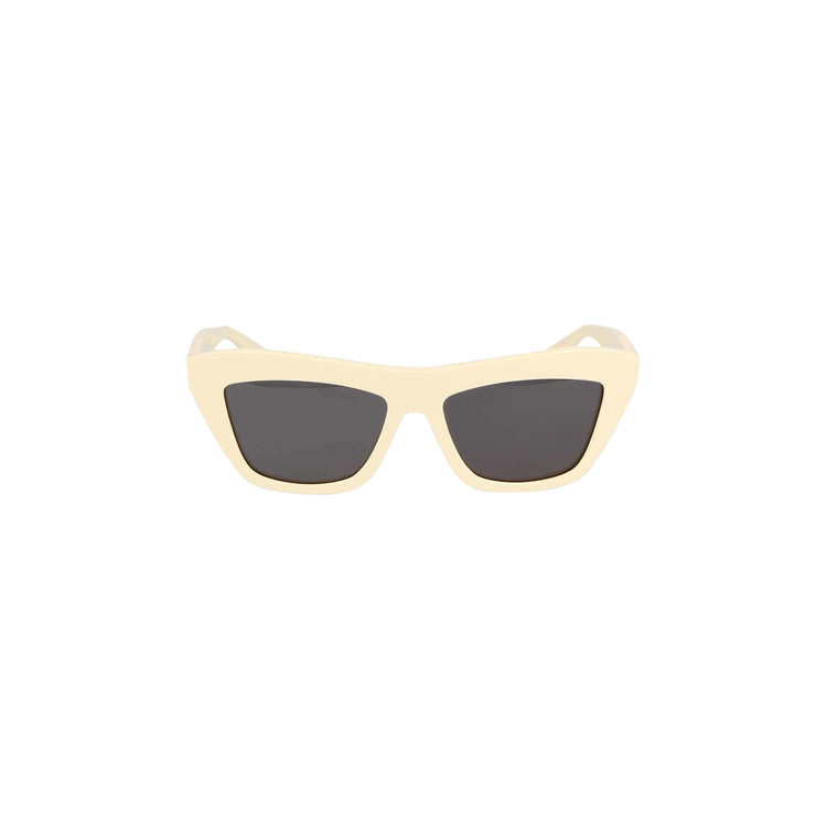 Bottega Veneta Square Sunglasses — Cream