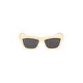 Bottega Veneta Square Sunglasses — Cream