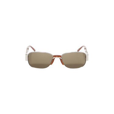 Dries Van Noten Rectangular Sunglasses — Silver