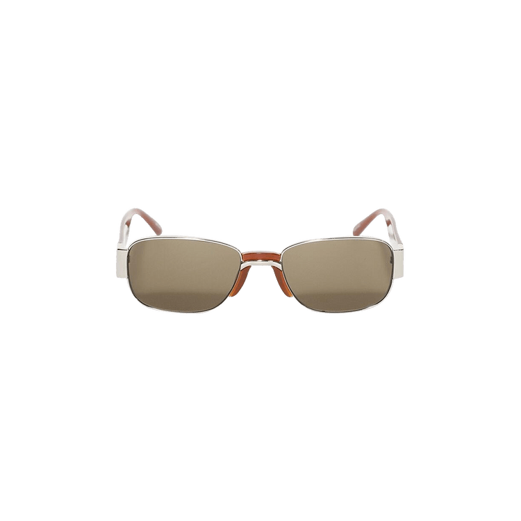 Dries Van Noten Rectangular Sunglasses — Silver