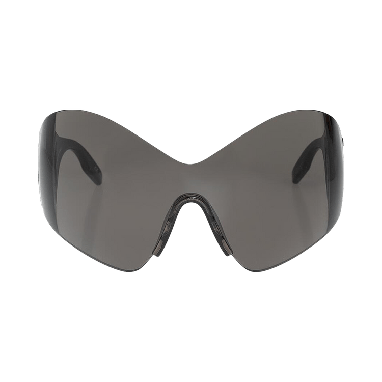 Balenciaga Mask Butterfly Logo Sunglasses — Black