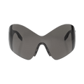 Balenciaga Mask Butterfly Logo Sunglasses — Black