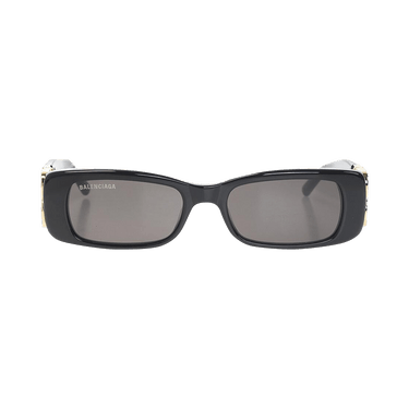 Balenciaga Dynasty Rectangle Sunglasses — Black