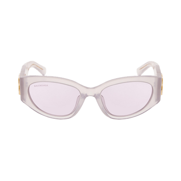 Balenciaga Bossy Round Frame Sunglasses — Pink