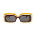 Loewe Multilayer Rectangular Sunglasses — Brown