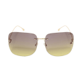 Fendi Square Crystal Sunglasses — Gold
