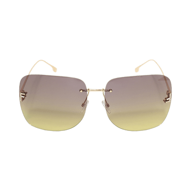 Fendi Square Crystal Sunglasses — Gold