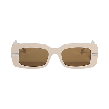 Fendi Rectangular Frame Sunglasses — Tan