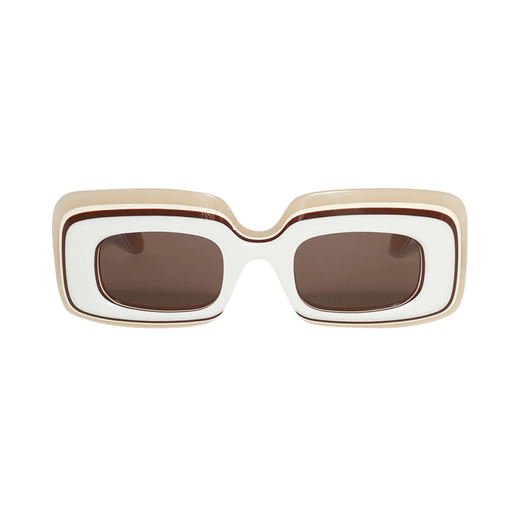 Loewe Multilayer Rectangular Sunglasses — White