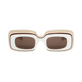 Loewe Multilayer Rectangular Sunglasses — White